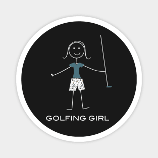 Funny Womens Golf Golfing Girl Magnet